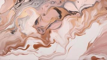 A Minimalistic Abstract Texture of Rose Gold Paint. photo
