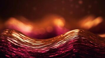 Rose Gold Bokeh Shiny Abstract Background. photo