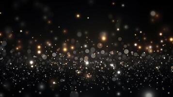 Glitter, Bokeh Sparkles, and Particles. photo