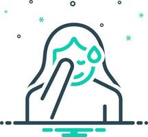 mix icon for shame vector