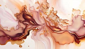 A Minimalistic Abstract Texture of Rose Gold Paint. photo