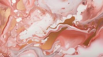 A Minimalistic Abstract Texture of Rose Gold Paint. photo