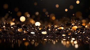 Glitter, Bokeh Sparkles, and Particles. photo