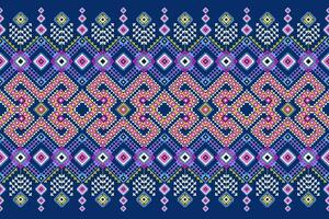 Seamless geometric ethnic asian oriental and tradition pattern design for texture and background. Silk and fabric pattern decoration for carpet, Thai clothing, wrapping and wallpaper vector