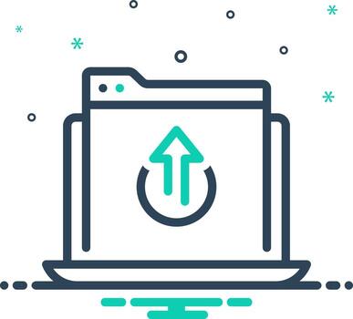 mezcla icono para salida vector