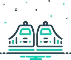 mix icon for trains vector