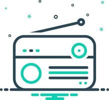 icono de mezcla para radio vector