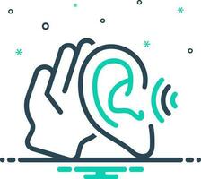 mix icon for hearing vector