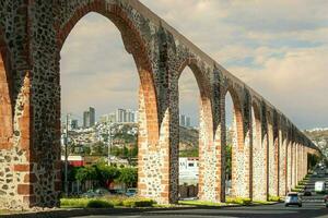 Ancient aqueduct Queretaro, Mexico. 2023 photo