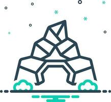 mix icon for cave vector