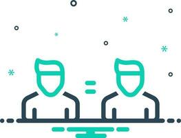 mix icon for same vector