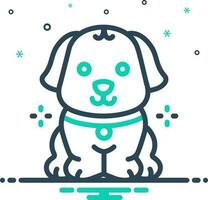 mix icon for puppy vector