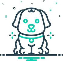 mezcla icono para perrito vector