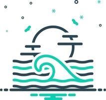 mix icon for ocean vector