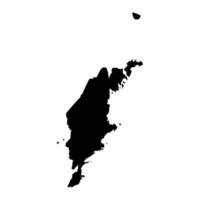 Gotland condado mapa, provincia de Suecia. vector ilustración.