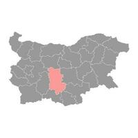 Plovdiv Province map, province of Bulgaria. Vector illustration.