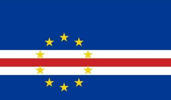 Cape Verde flag, official colors and proportion. Vector illustration.