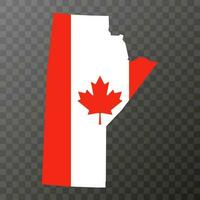 Manitoba map, province of Canada. Vector illustration.