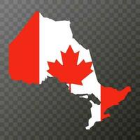 Ontario map, province of Canada. Vector illustration.