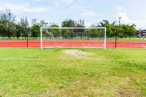 football soccer goals and sky photo