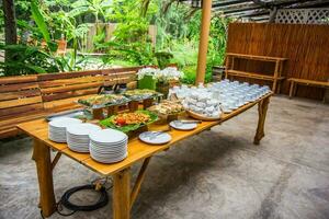 café descanso conjunto para seminario foto