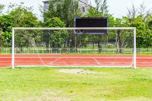 fútbol americano fútbol metas y cielo foto