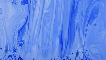 Abstract art blue paint background with liquid fluid grunge texture, Ai photo