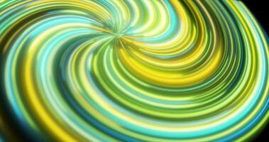 Abstract green and yellow multicolored glowing bright twisted swirling lines abstract background photo