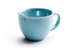 Blue mug isolated on white background. photo
