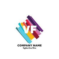 VF initial logo With Colorful template vector. vector