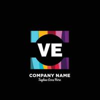 VE initial logo With Colorful template vector. vector
