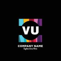 VU initial logo With Colorful template vector. vector