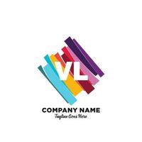 VL initial logo With Colorful template vector. vector