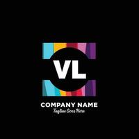 VL initial logo With Colorful template vector. vector