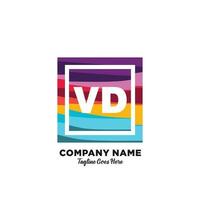 VD initial logo With Colorful template vector. vector