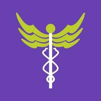 icono de vector de caduceo