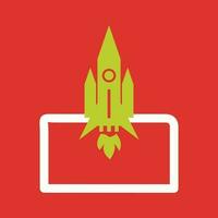 Rocket Launched Vector Icon