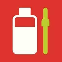 Bottle and Dropper Vector Icon