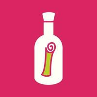 Scroll in Bottle Vector Icon