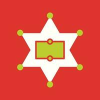Sherrif Badge Vector Icon