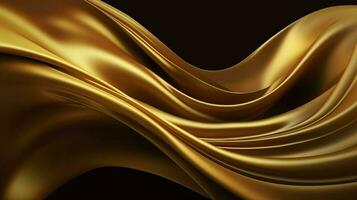 Abstract Background with 3D Wave Bright Gold and Purple Gradient Silk Fabric,  an abstract image of a brightly colored fabric, in the style of dark orange and light gold, generate ai photo