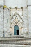 Main entrance to Guarda cathedral, in Portugal photo