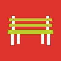 Wooden Bench Vector Icon