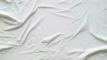 White crumpled paper texture background. Crumpled paper ball isolated on white with clipping path. abstract background of crumpled white paper, generate ai photo