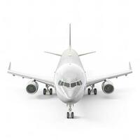 Airplane isolated on white background, generate ai photo