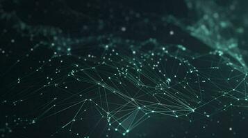 technologic linear background with dots and lines, in the style of dark teal and dark sky-blue, human connections, 32k uhd, neo-academism, generat ai photo