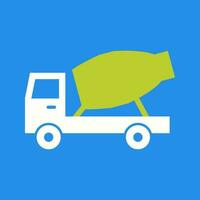 Cement Mixer Truck Vector Icon