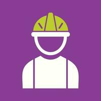 icono de vector de trabajador de construcción