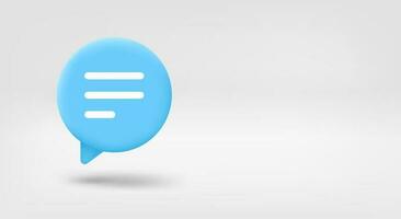 Speech bubble. 3d vector banner with copy space