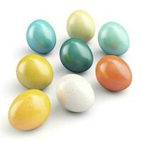 easter eggs isolated on white background, generate ai photo